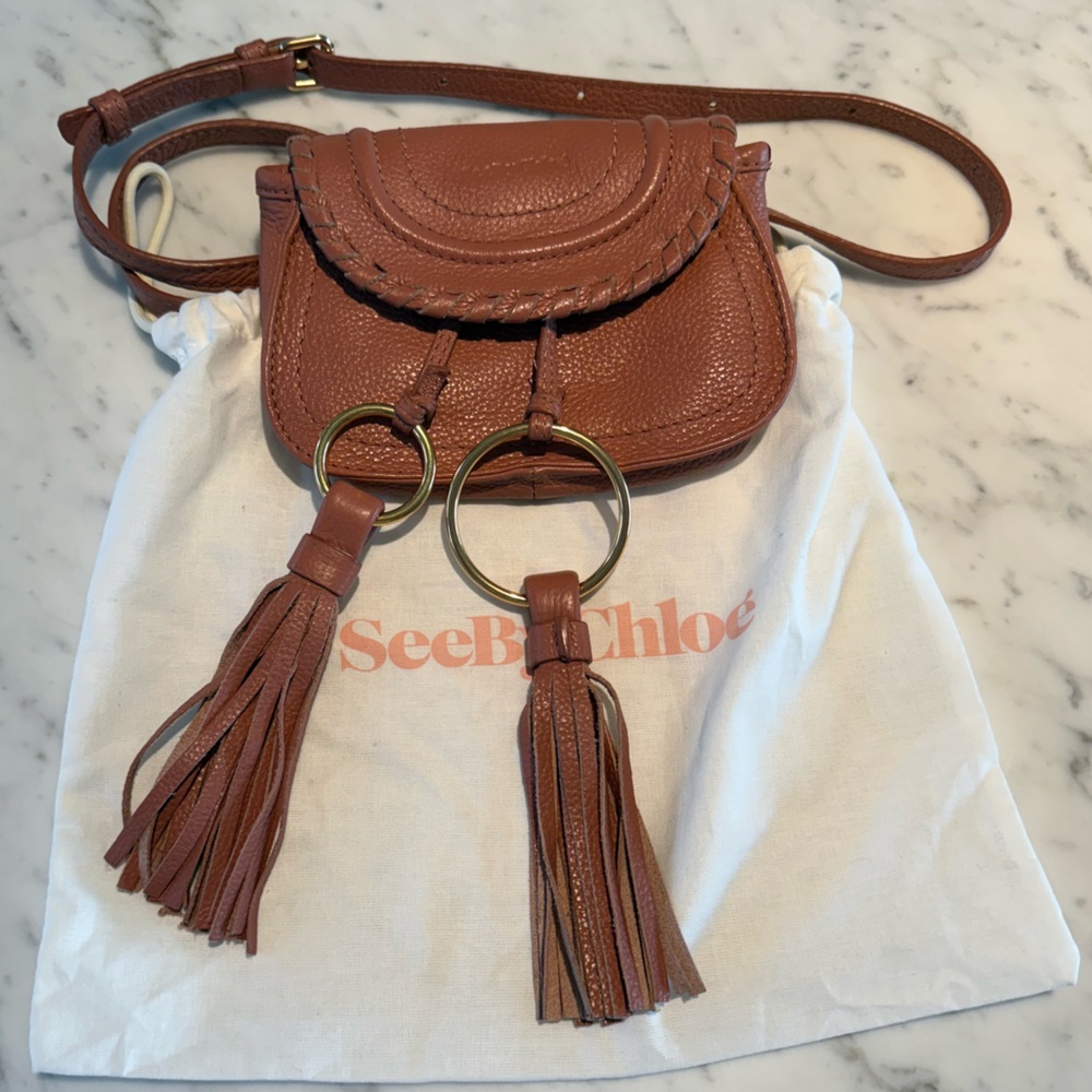 Authentic See By Chloe Polly Crossbody/Belt Bag With Tassles